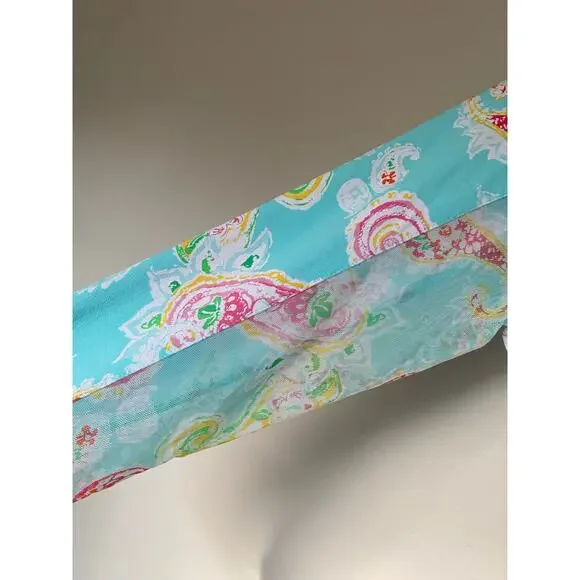 Ibkul long sleeve Sharon Seafoam 1/4 zip womens M paisley print - Picture 3 of 5